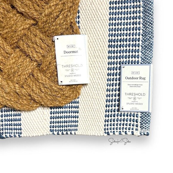Studio McGee Lovers Knot Door Mat Neutral 18x30‎ - Threshold - Picture 5 of 5